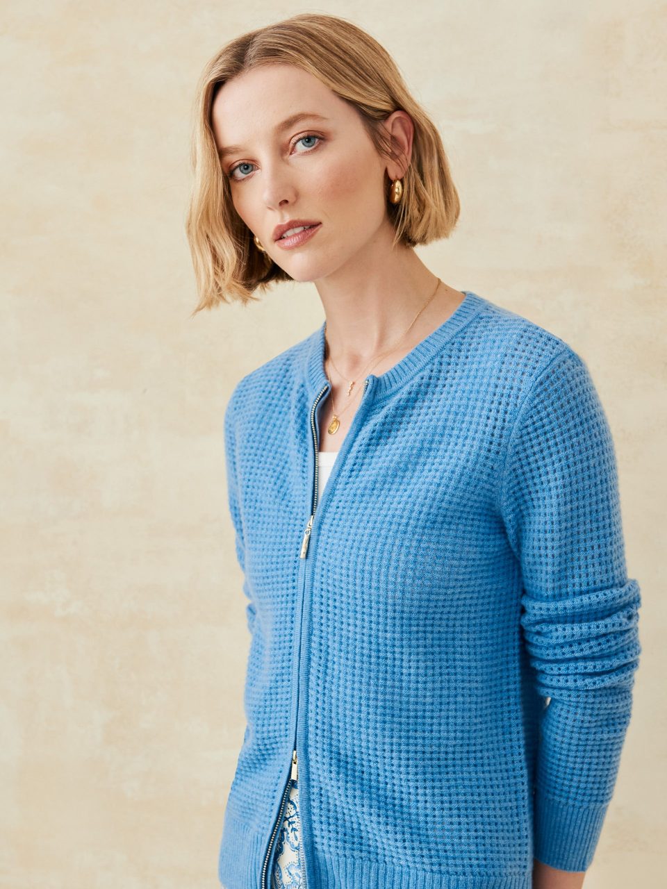 Kesia Cashmere Zip Cardigan