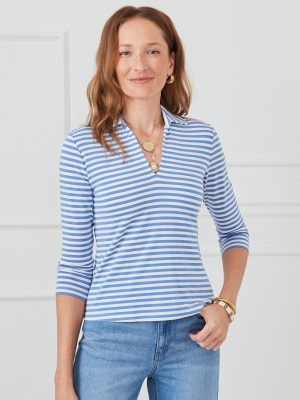 Aida 3/4 Sleeve Top in Stripe