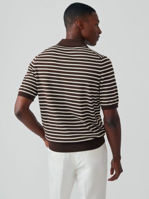 Amalfi Short Sleeve Polo in Stripe