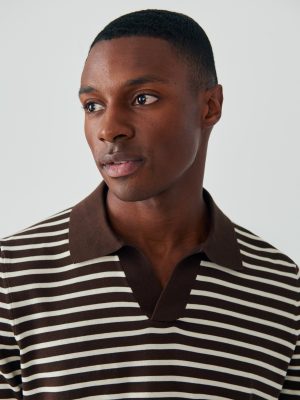 Amalfi Short Sleeve Polo in Stripe