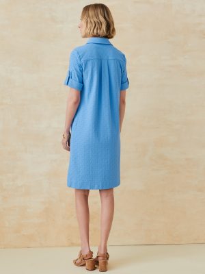 Amber Dress in Riptide Jacquard
