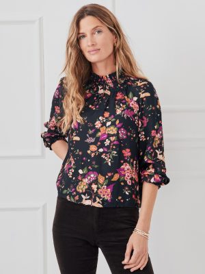 Antonia Blouse in Midi Forest Reverie