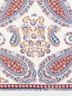 Bellini Scarf in Paisley Splendor Border