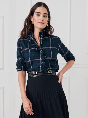 Carson Blouse in Plaid