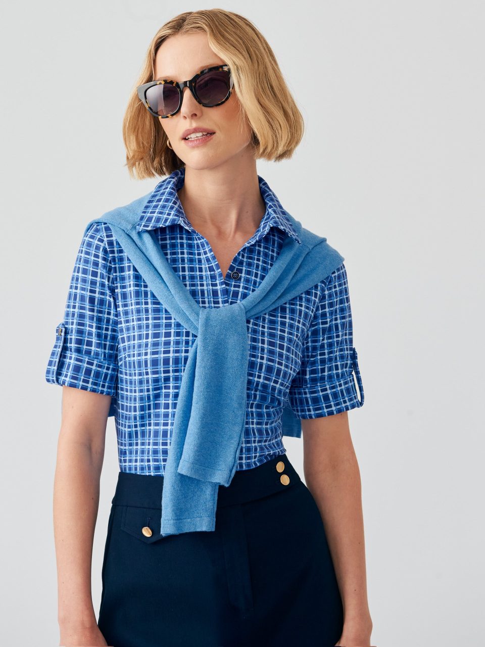 Cornelia Shirt in Layered Lines
