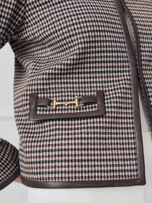 Cyna Jacket in Houndstooth Jacquard