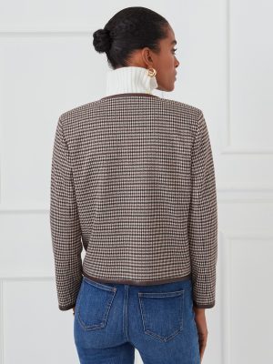 Cyna Jacket in Houndstooth Jacquard