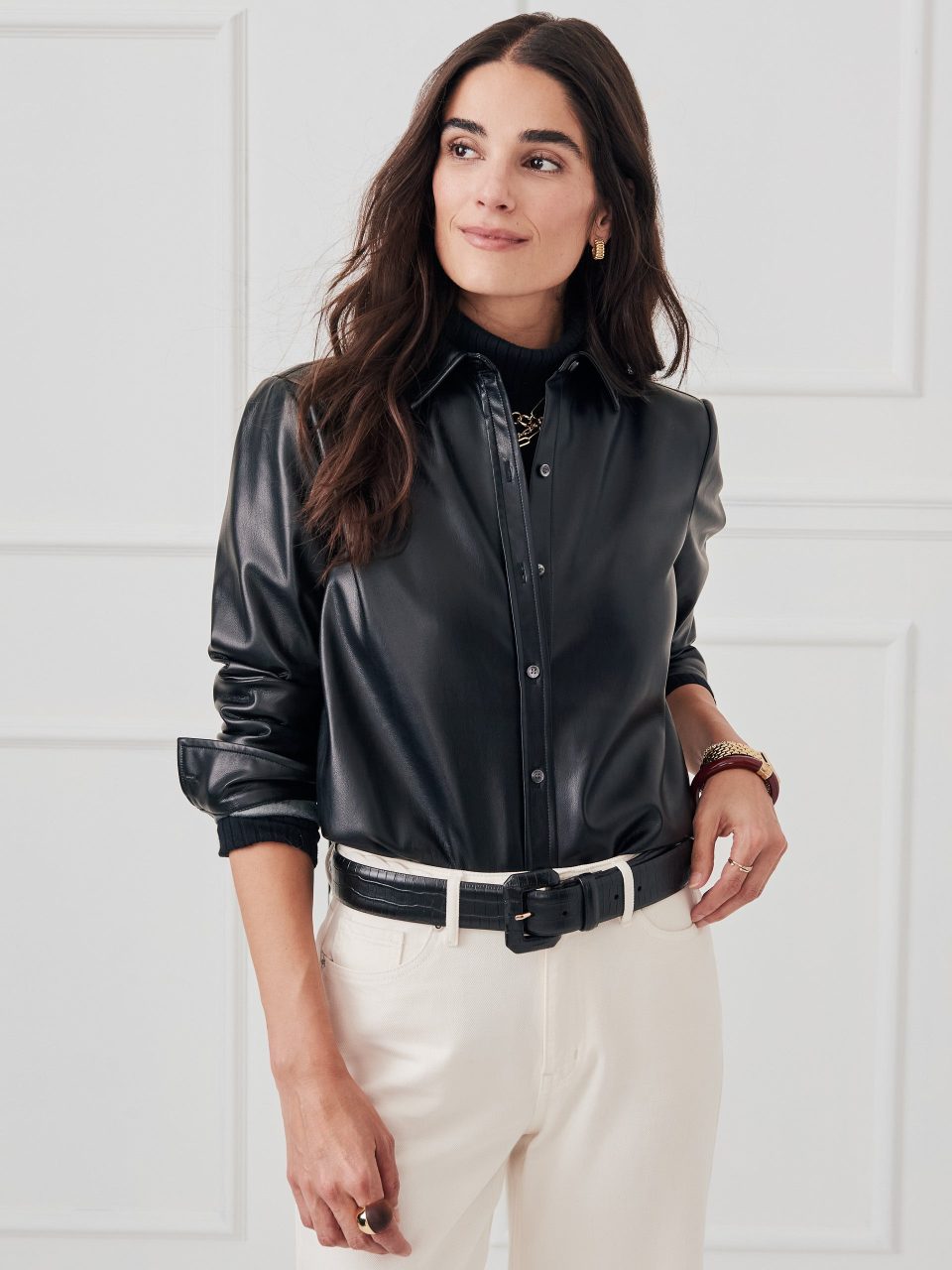 Denver Vegan Leather Shirt