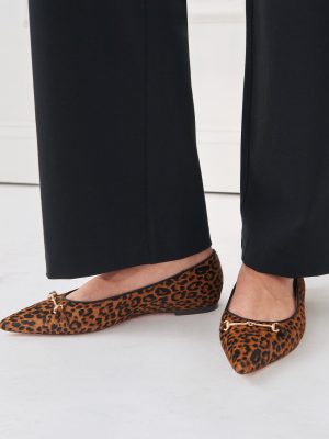 Ayelet Pony Hair Flats in Leopard