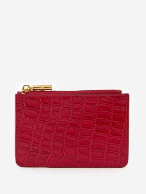 Libi Leather Card Case in Crocodile