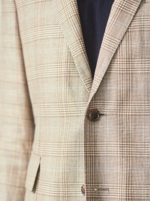 McCown Wool & Linen Sport Coat in Glen Plaid