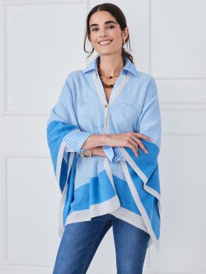 Naomi Cashmere Wrap in Color Block