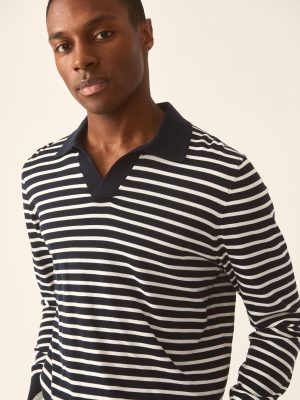 Amalfi Polo Sweater in Stripe