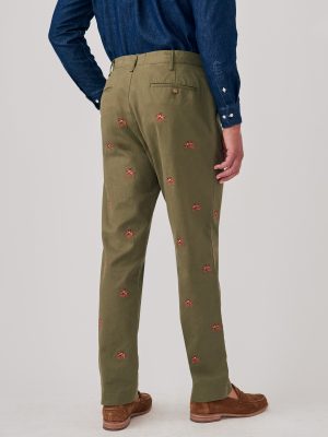 Redding Straight-Fit Chino Pants in Embroidered Jockey