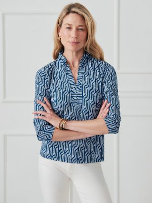 Sahara Ruffle Top in Linear Links