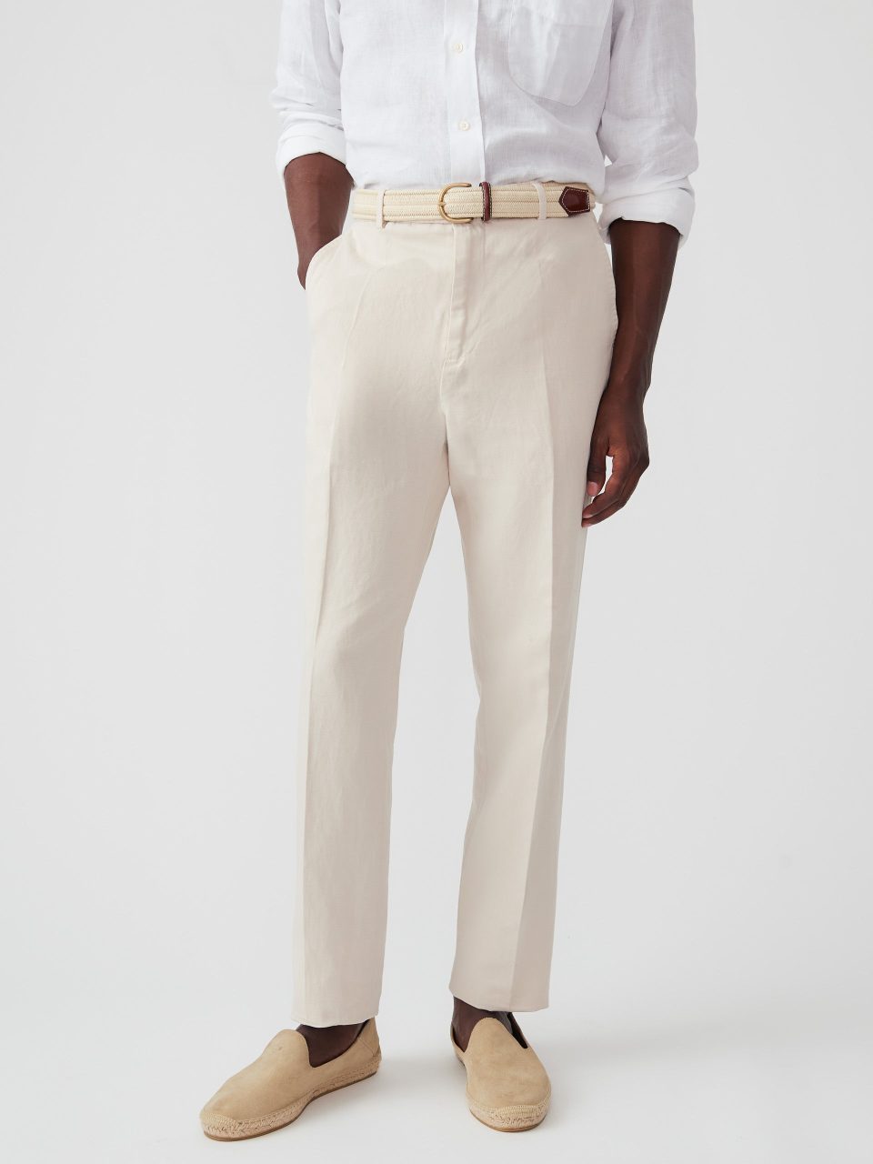 Linen Cotton Twill Oxford Pants