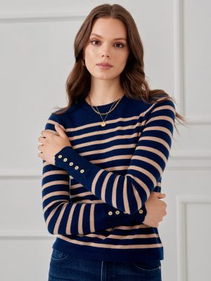 Zosia Cashmere Sweater in Stripe