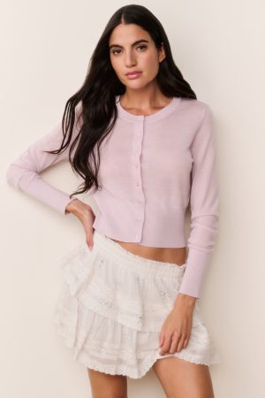 Ruffle Mini Crystal Bow Skirt