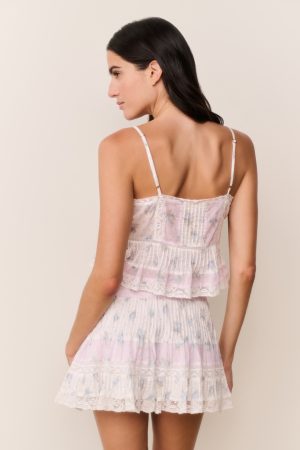 Gloriana Cotton Mixed Print Mini Skirt