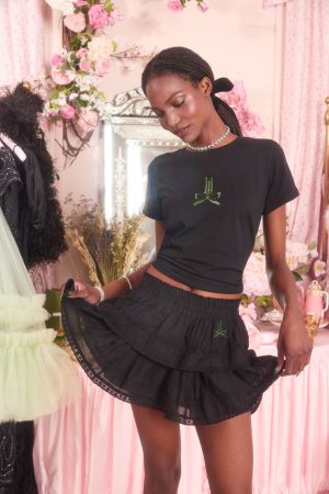 Wicked x LoveShackFancy Ruffle Mini Skirt