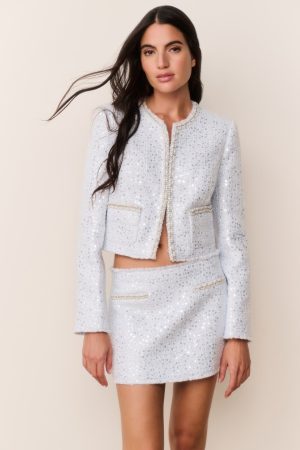 Sonda Sequin Tweed Mini Skirt