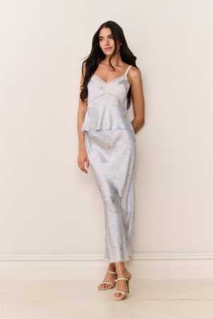 Kalo Silk-Blend Floral Maxi Skirt