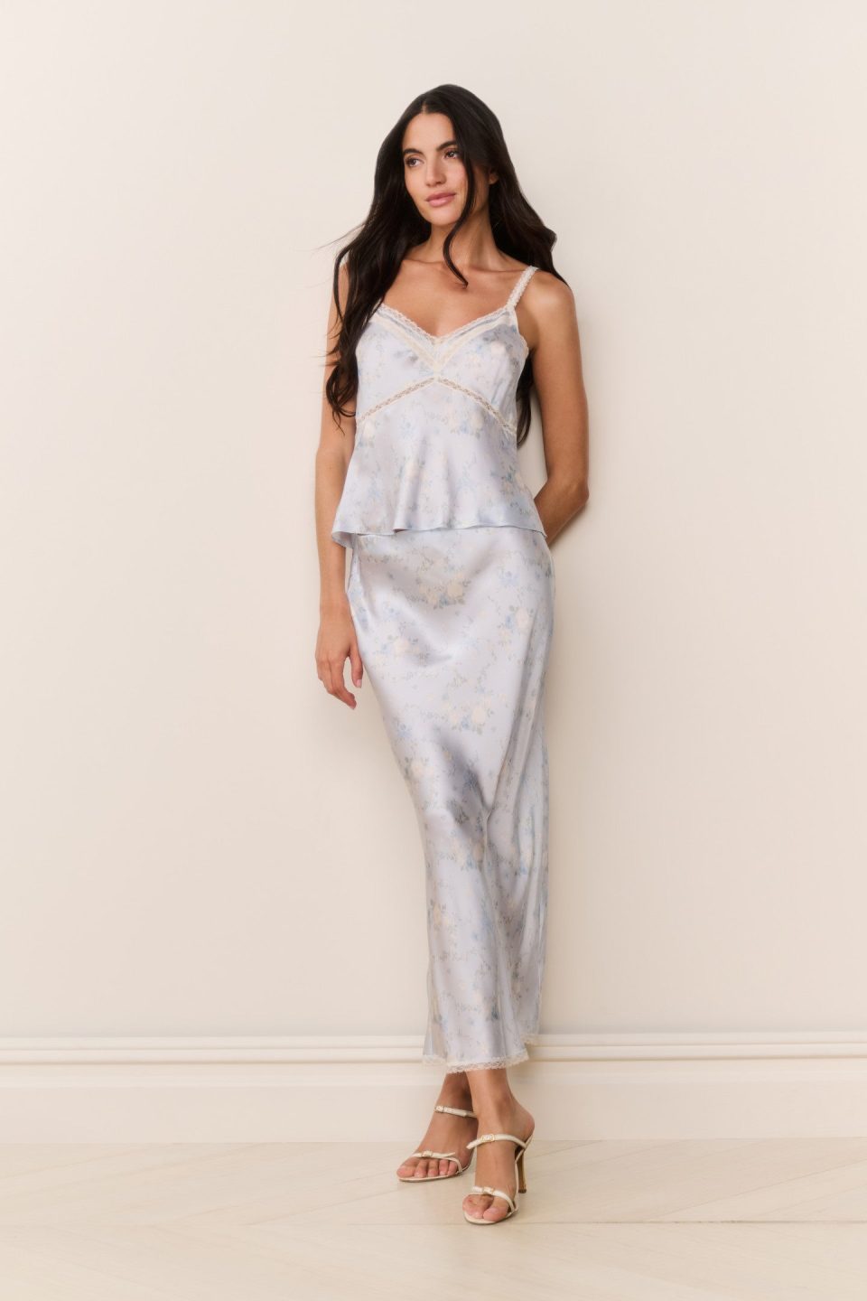 Kalo Silk-Blend Floral Maxi Skirt