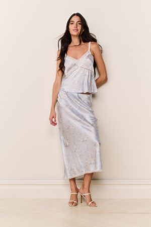 Kalo Silk-Blend Floral Maxi Skirt