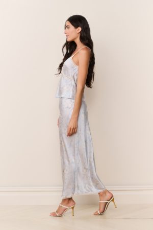 Kalo Silk-Blend Floral Maxi Skirt